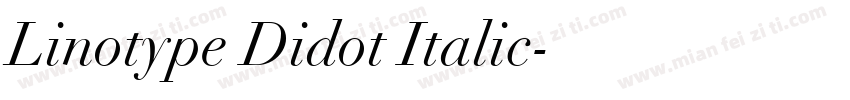 Linotype Didot Italic字体转换